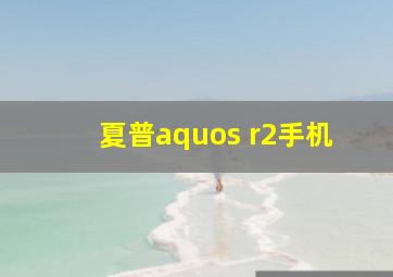 夏普aquos r2手机